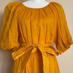 Banana Republic Gold Open Back Dress